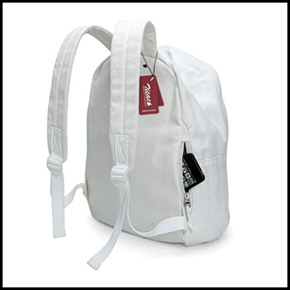 Canvas Backpack Lightweight Casual Daypack Unisex Travel Satchel Adjustable main image 4